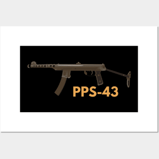 Soviet WW2 PPS-43 Submachine Gun Posters and Art